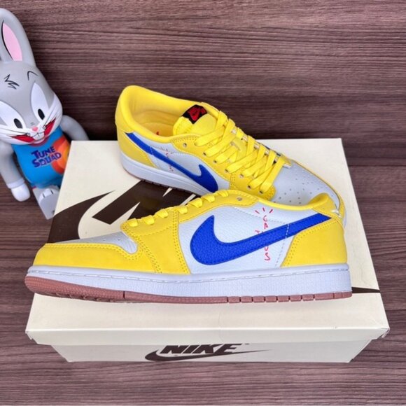 Nike Air Jordan 1 Retro Low OG SP Travis Scott Canary - Picture 1 of 9